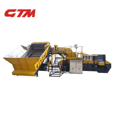 Conveyor belt clay soil block press shrink wrapping machine