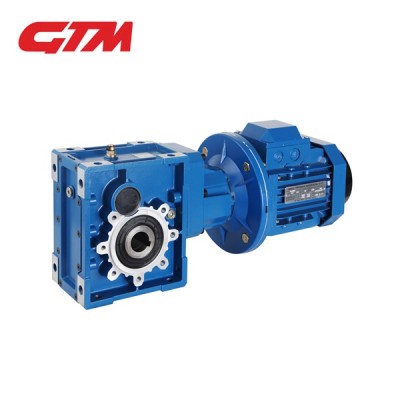 Helical hypoid motor gear reducer BKM series 3 stage transmission